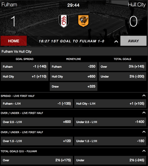 Bovada Live Betting