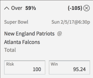 A Totals Bet at Bovada