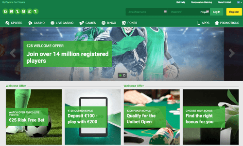 Unibet.com Home Page