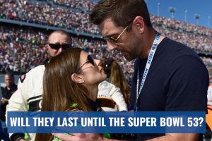 NFL Props - Aaron Rodgers and Danica Patrick Looking at Each Other
